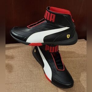 PUMA SCUDERIA FERRARI x KART CAT 3 MEN'S BLACK-WHITE-RED SNEAKERS SIZE 12 NEW